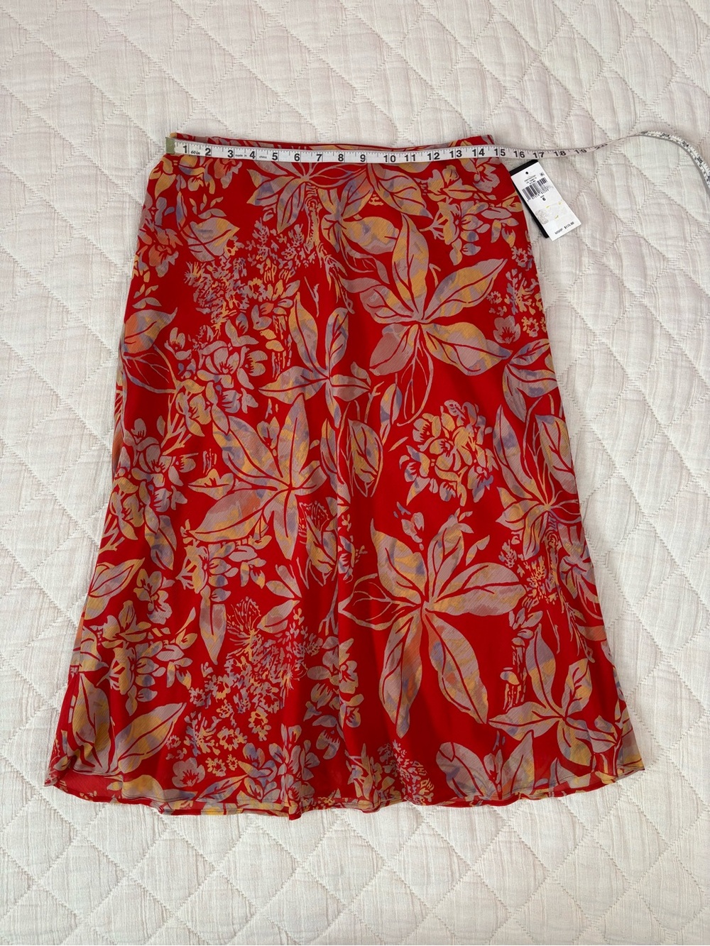 Ralph Lauren Women's Floral Crinkle Georgette Midi Skirt Sz 6 NWT - - Picture 8 of 13